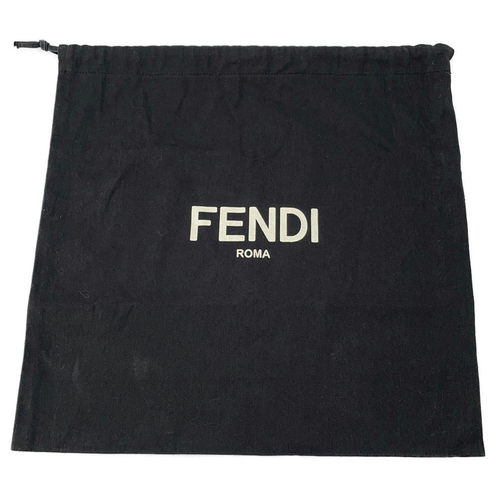 FENDI Monster Clutch Bag Black/Yellow7N0078 Leather