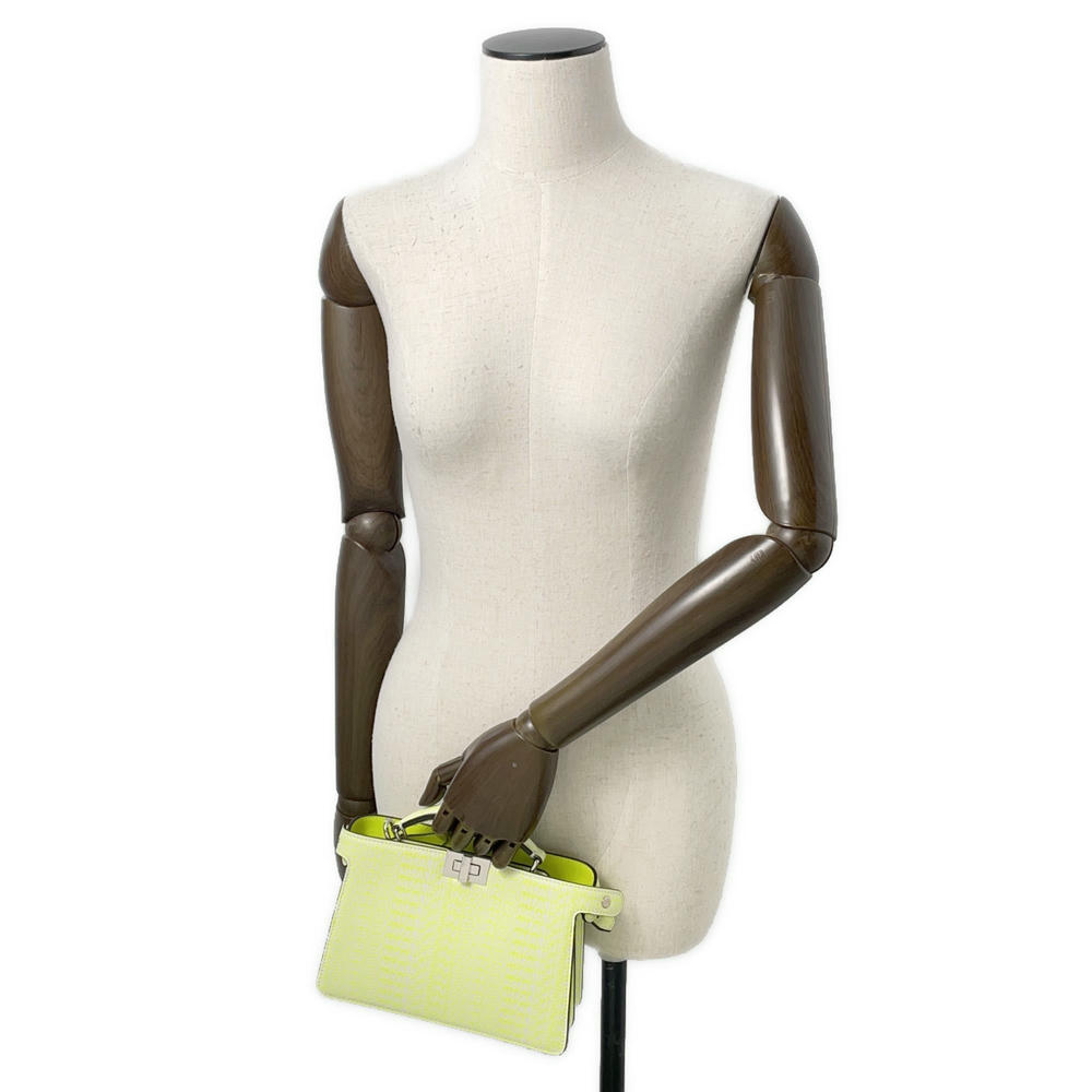 FENDI Peekaboo I.C.U. X-Cross Yellow7VA582 Leather Size Mini