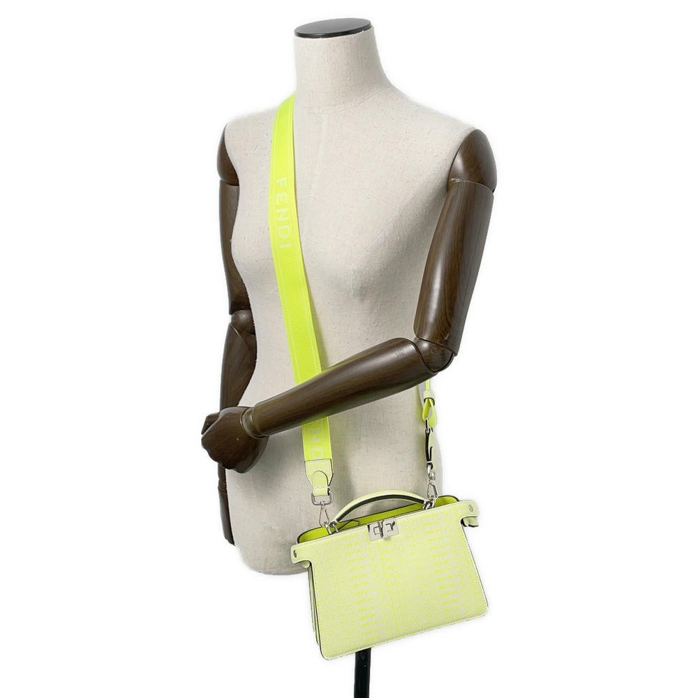 FENDI Peekaboo I.C.U. X-Cross Yellow7VA582 Leather Size Mini