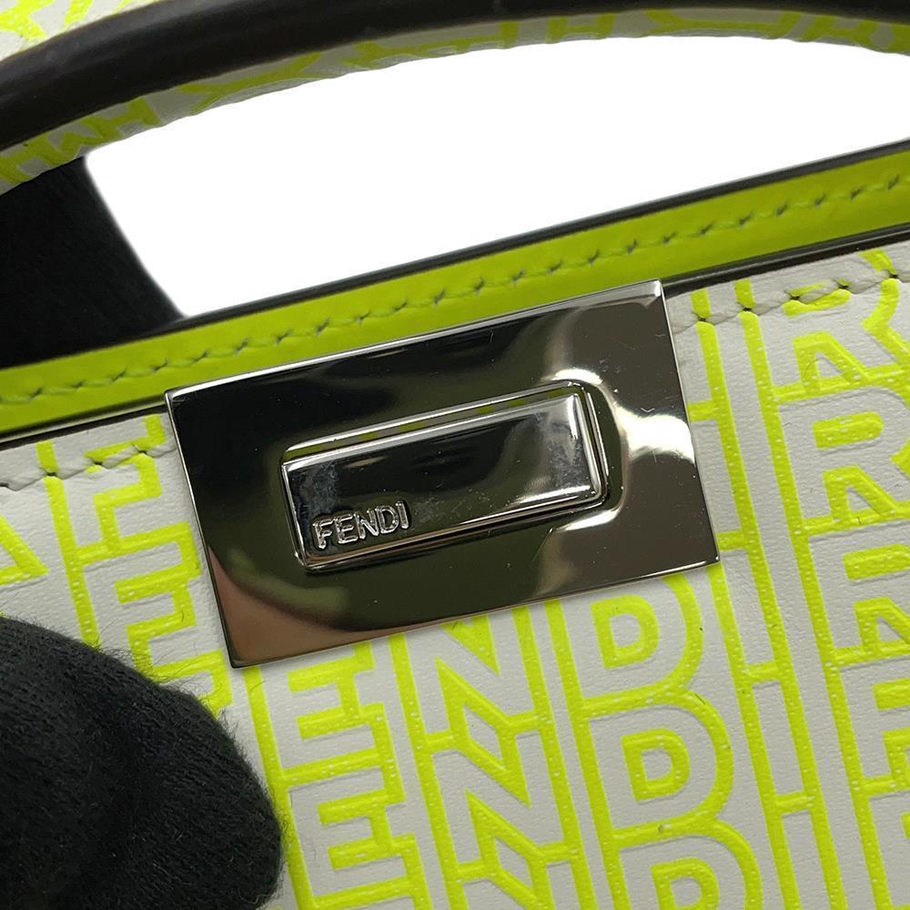 FENDI Peekaboo I.C.U. X-Cross Yellow7VA582 Leather Size Mini