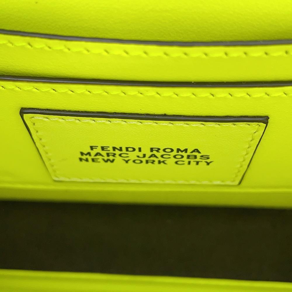 FENDI Peekaboo I.C.U. X-Cross Yellow7VA582 Leather Size Mini