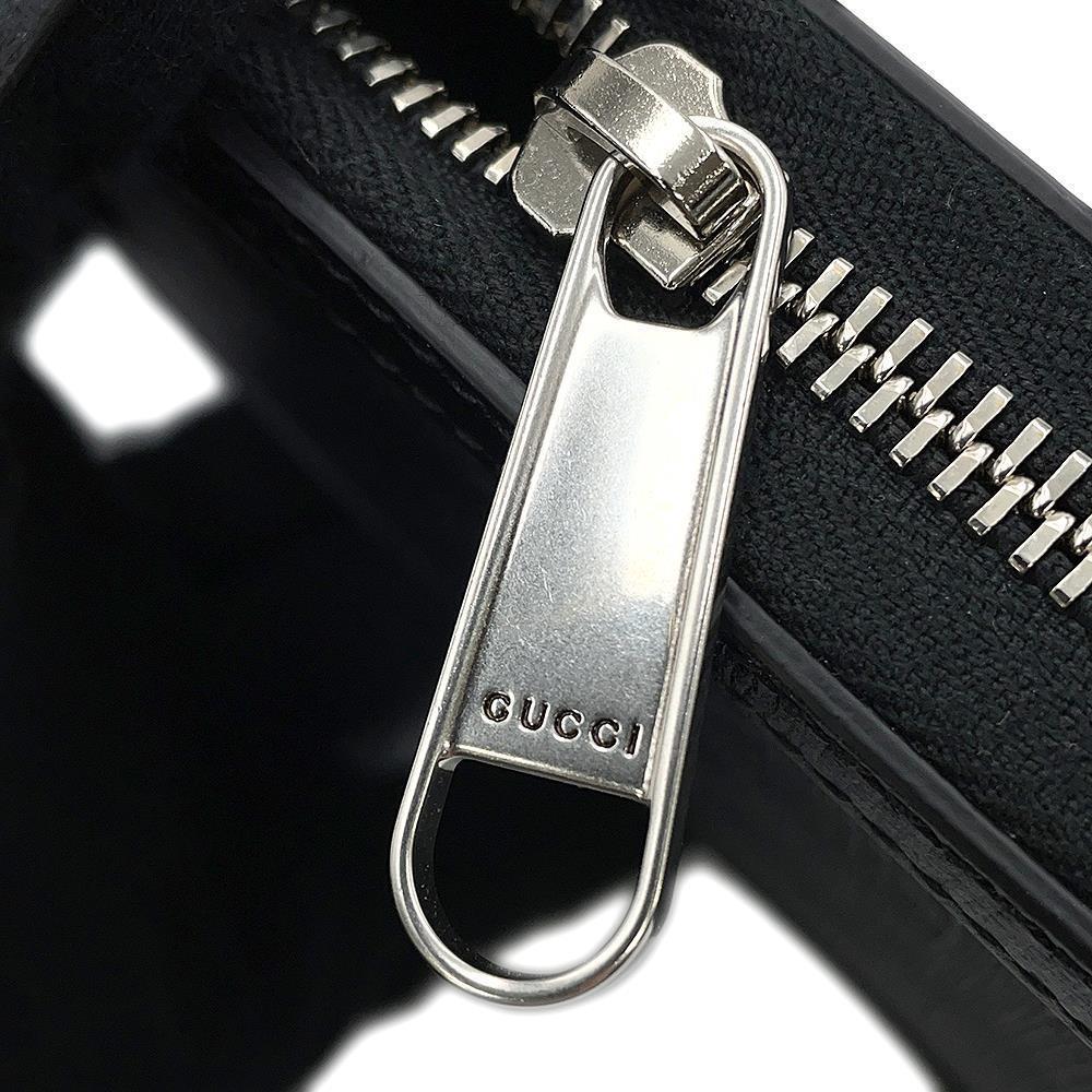 GUCCI GG Supreme Phone Shoulder Pouch Black724357 PVC Leather