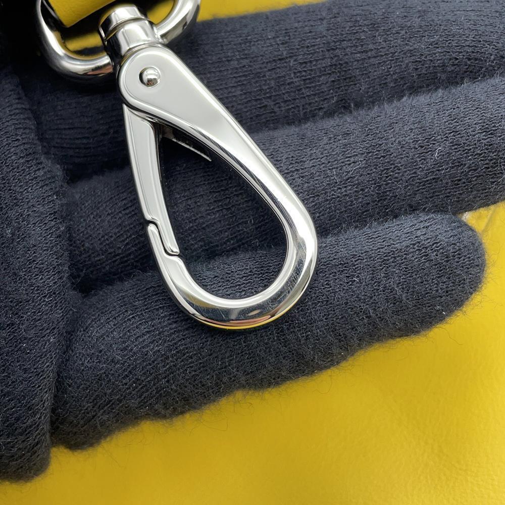 PRADA Triangle Clutch Bag Yellow2NE054 Leather