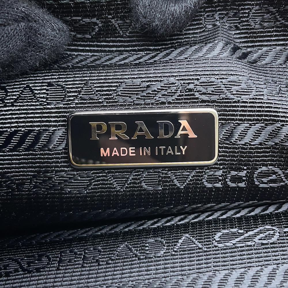 PRADA Triangle Clutch Bag Yellow2NE054 Leather