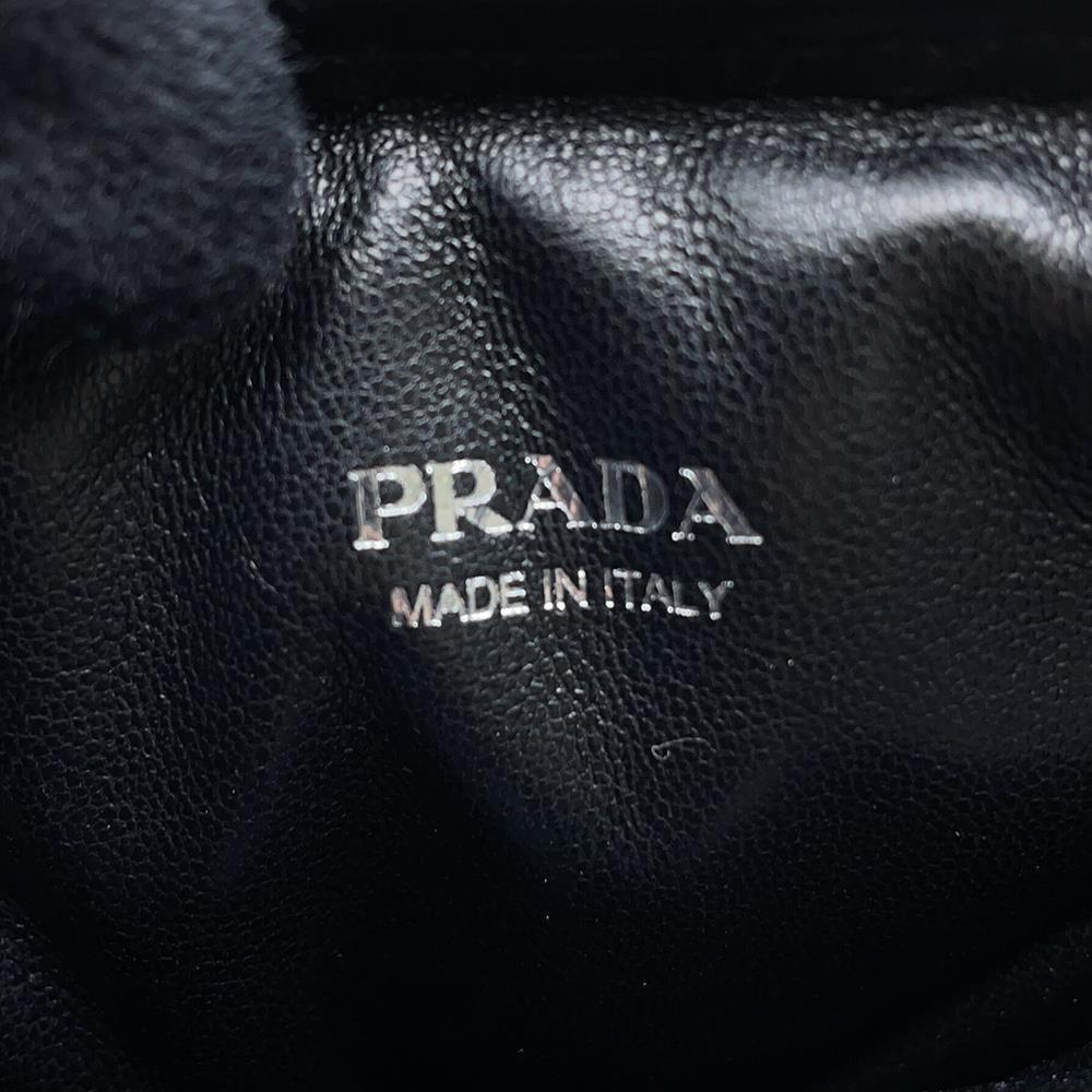 PRADA Triangle Mini Pouch 2wayShoulder Black1NR015 Leather