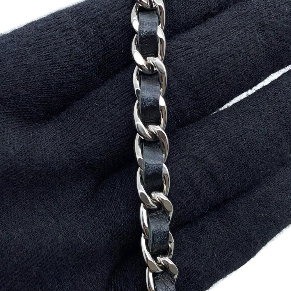 CHANEL Matelasse Star Motif Round ChainShoulder Black suede