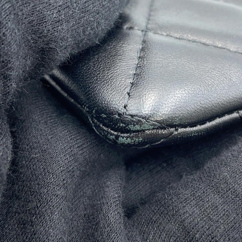 CHANEL Matelasse Clutch Bag Black Lambskin