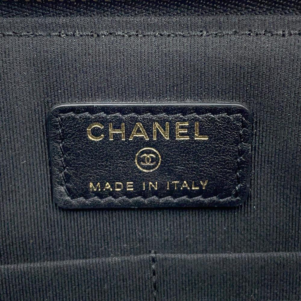 CHANEL Matelasse Clutch Bag Black Lambskin