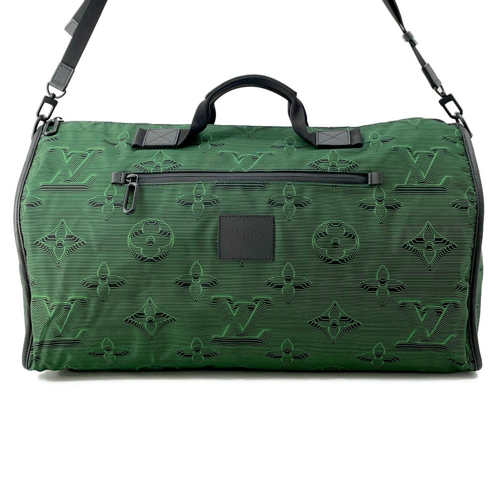 LOUIS VUITTON Keepall Bandouliere - Reversible Noir/GreenM45602 3DMonogram Nylon Size 50