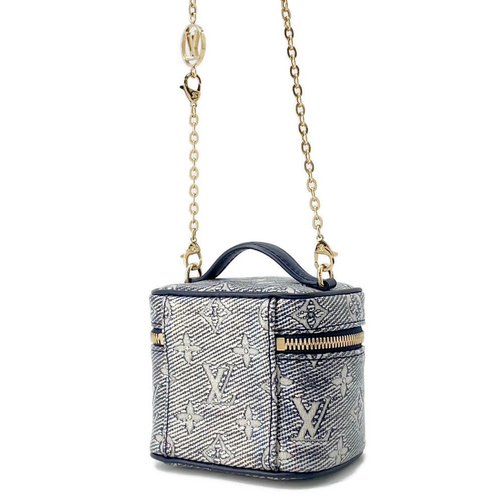 LOUIS VUITTON micro vanity BlueM82467 Monogram Laminated Jacquard