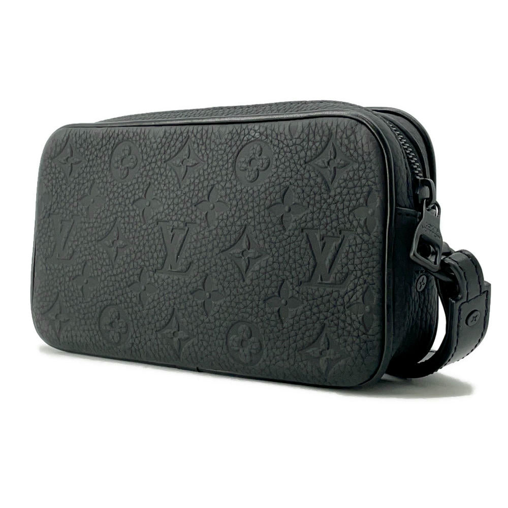 LOUIS VUITTON Pochette Volga NoirM55703 Monogram・Taurillon
