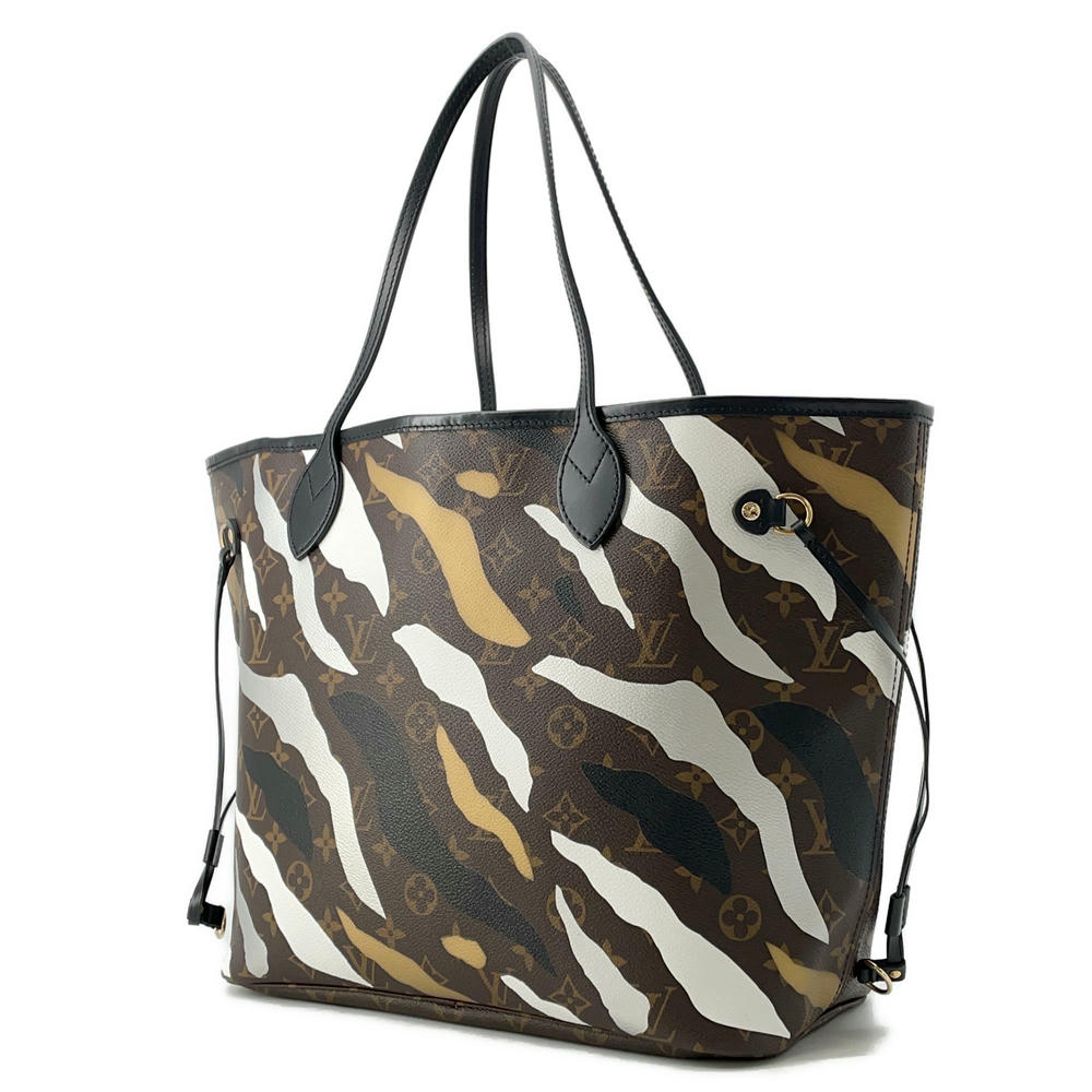 LOUIS VUITTON Neverfull Noir/Gold/SilverM45201 Monogram Size MM