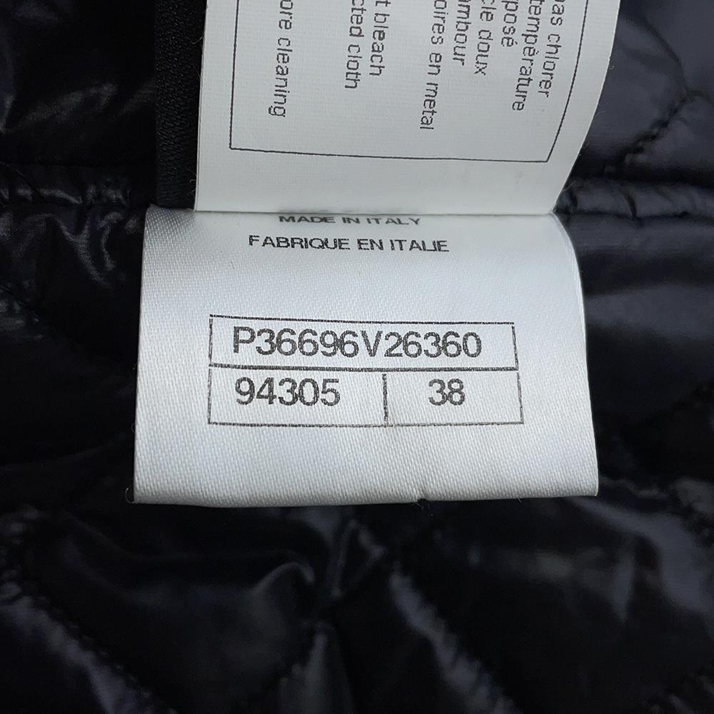 CHANEL Sports line hooded vest Size 38 BlackP36696 Polyurethane70% Nylon30%