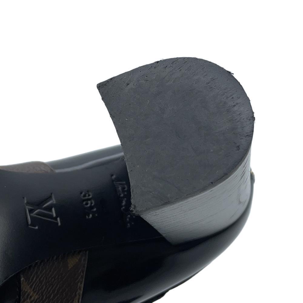 LOUIS VUITTON Star Trail Line Boots Noir Monogram Patent Leather Size 36 1/2