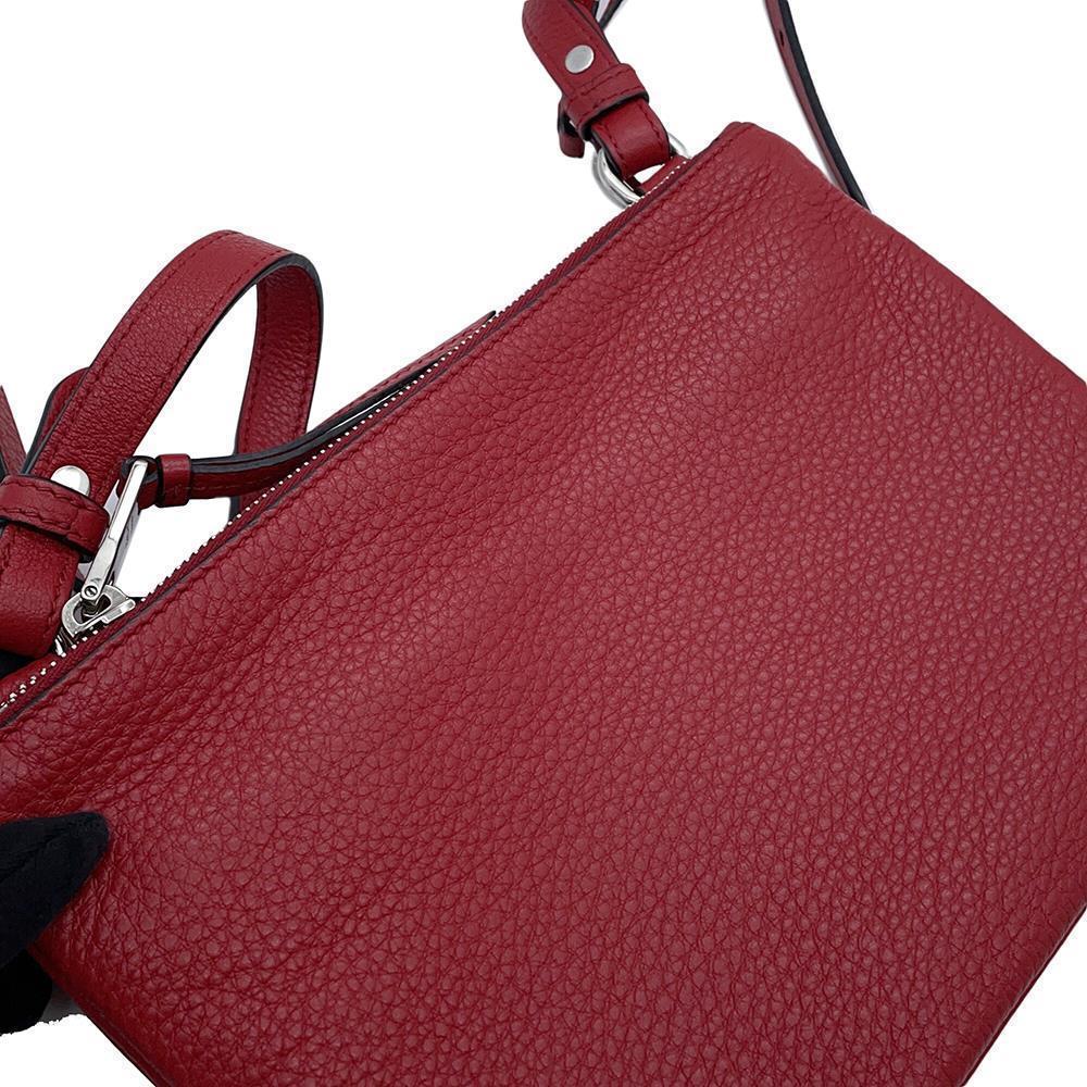 PRADA Shoulder Bag Red1BH046 Leather