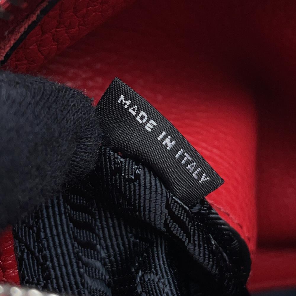 PRADA Shoulder Bag Red1BH046 Leather