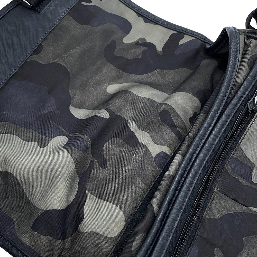 PRADA CamouflagePattern Shoulder Bag Khaki/Black Nylon