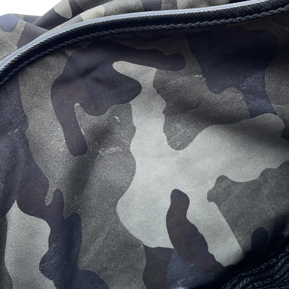 PRADA CamouflagePattern Shoulder Bag Khaki/Black Nylon