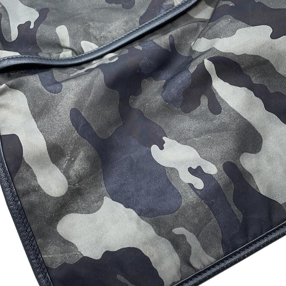 PRADA CamouflagePattern Shoulder Bag Khaki/Black Nylon