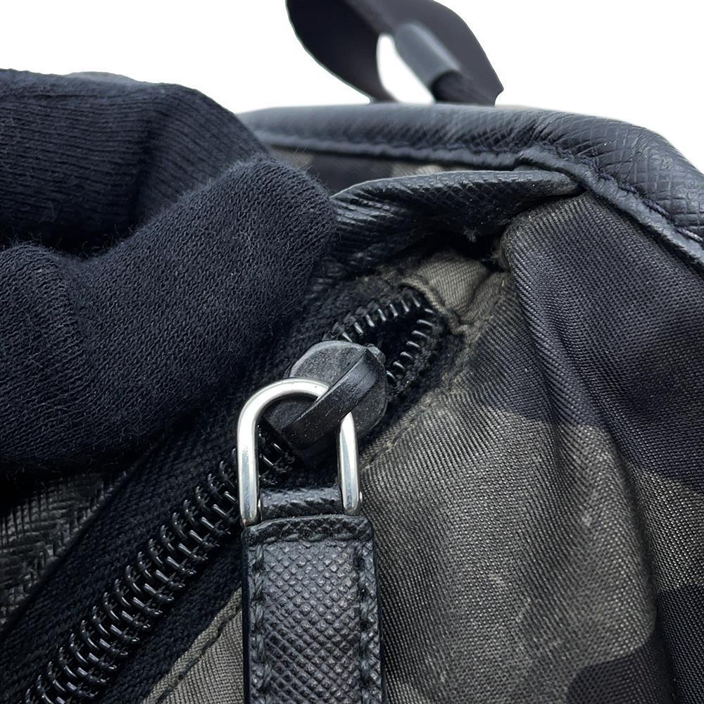 PRADA CamouflagePattern Shoulder Bag Khaki/Black Nylon