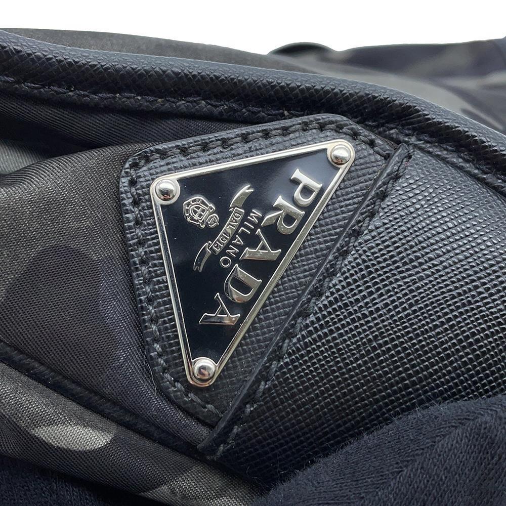 PRADA CamouflagePattern Shoulder Bag Khaki/Black Nylon