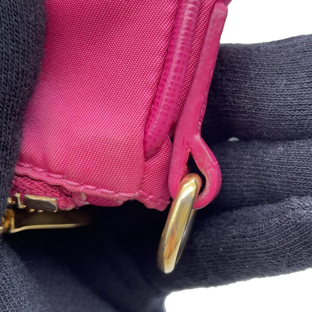 PRADA Shoulder Bag Pink Saffiano LeatherLeather Nylon