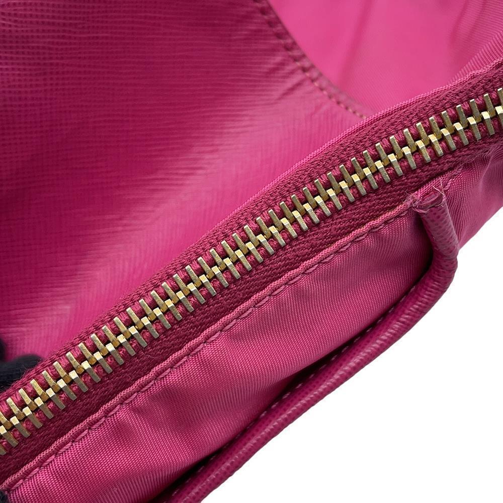 PRADA Shoulder Bag Pink Saffiano LeatherLeather Nylon