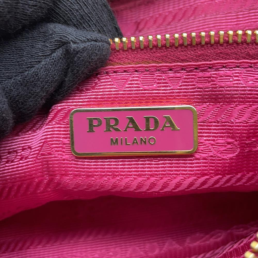 PRADA Shoulder Bag Pink Saffiano LeatherLeather Nylon