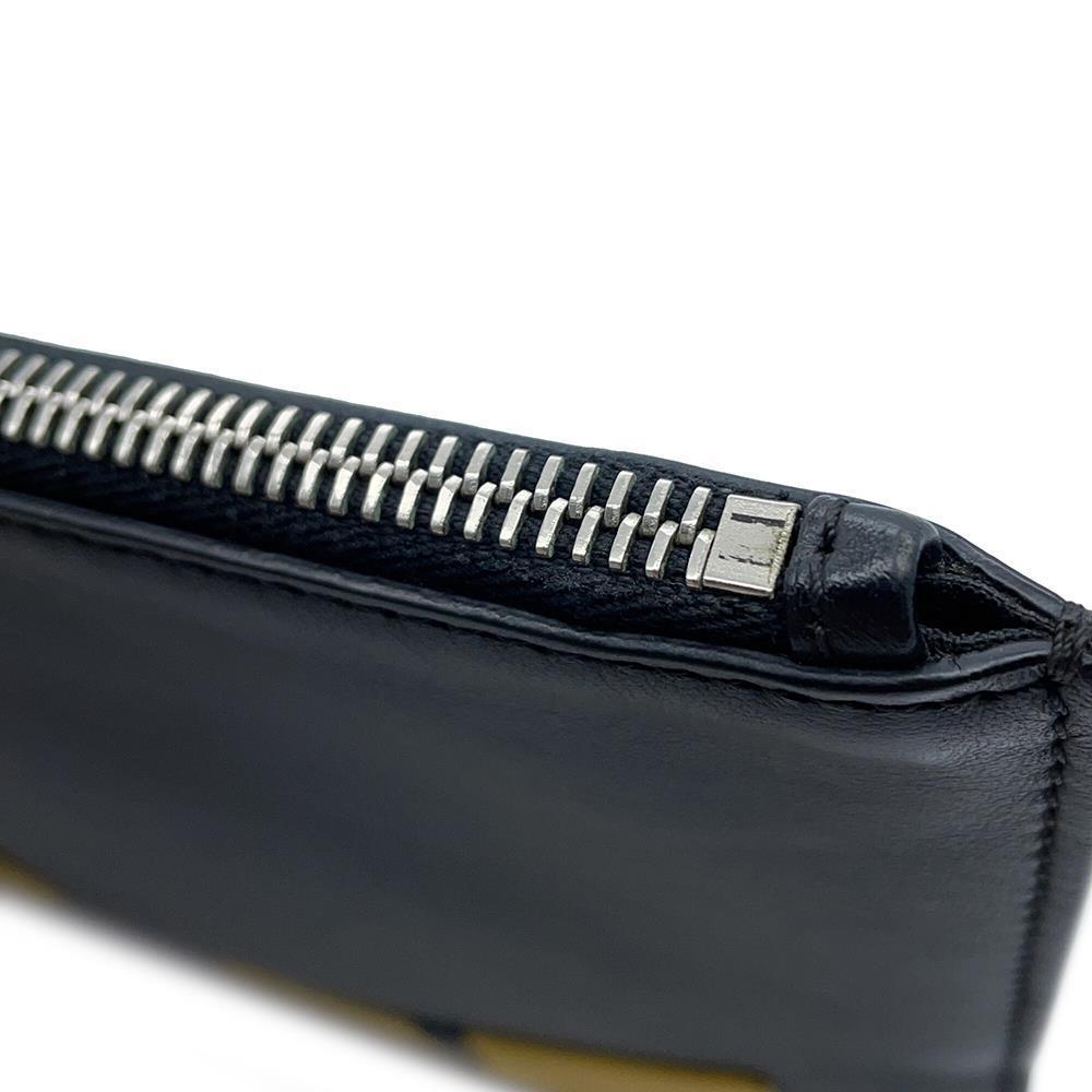 FENDI Monster Clutch Bag Black/Yellow7N0078 Leather