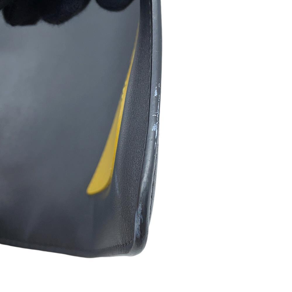 FENDI Monster Clutch Bag Black/Yellow7N0078 Leather