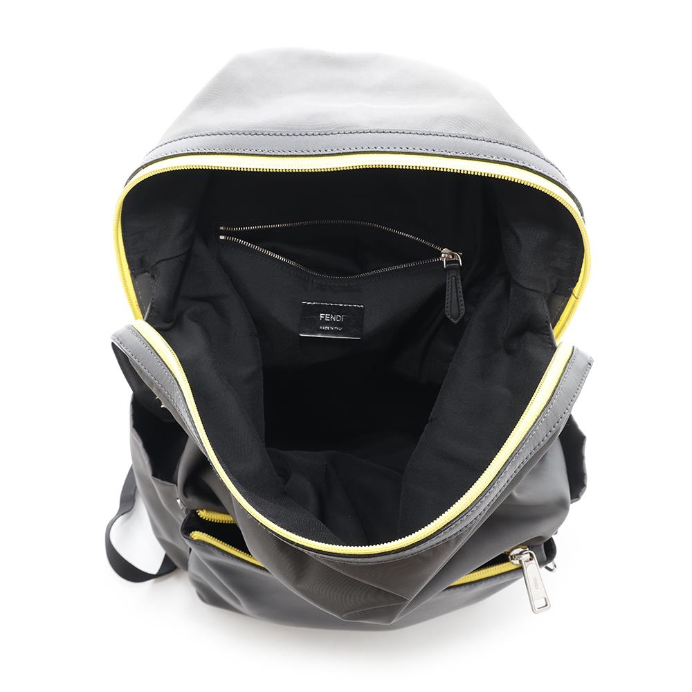 FENDI Monster Backpack Khaki/Gray7VZ035 Nylon