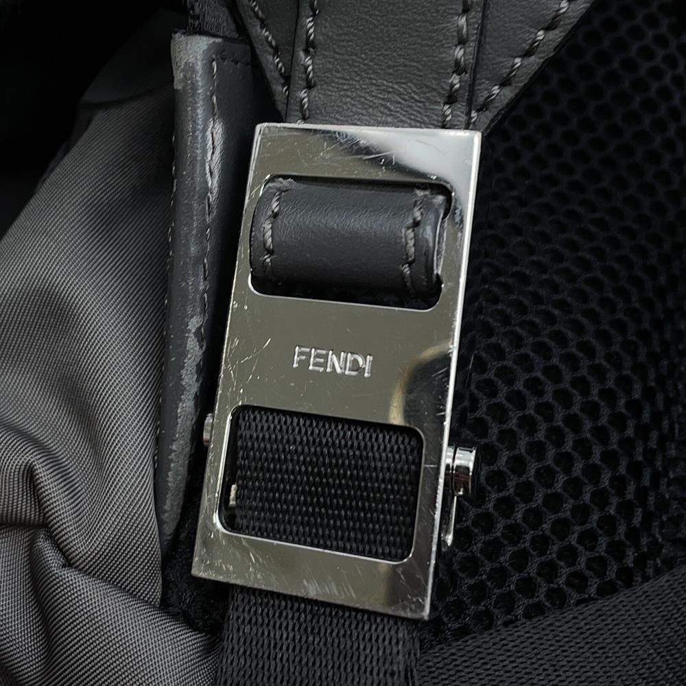 FENDI Monster Backpack Khaki/Gray7VZ035 Nylon