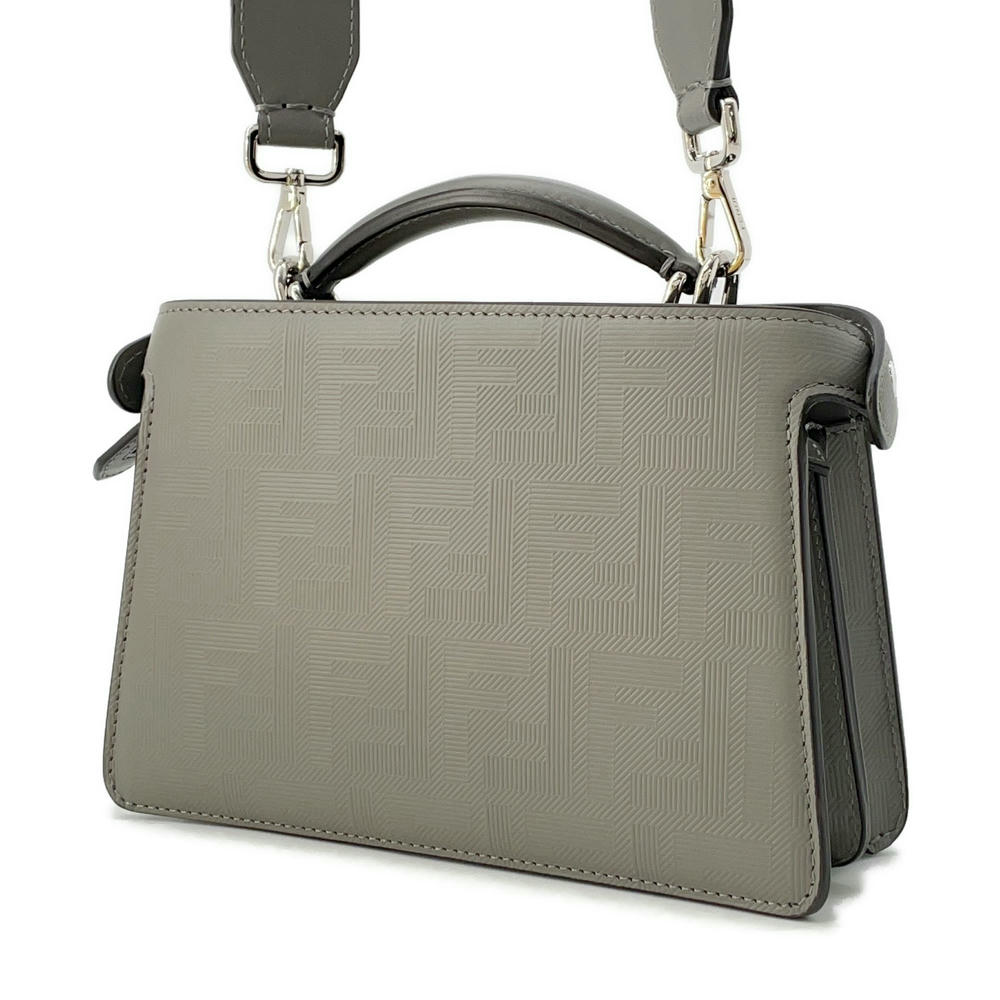 FENDI Peekaboo ICUXCross 2wayBag Gray7VA582 Leather