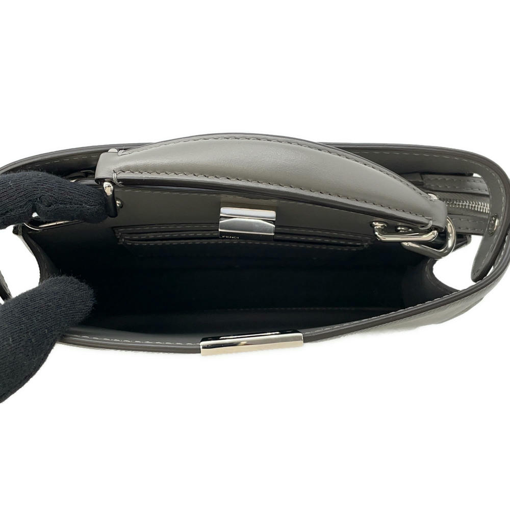 FENDI Peekaboo ICUXCross 2wayBag Gray7VA582 Leather