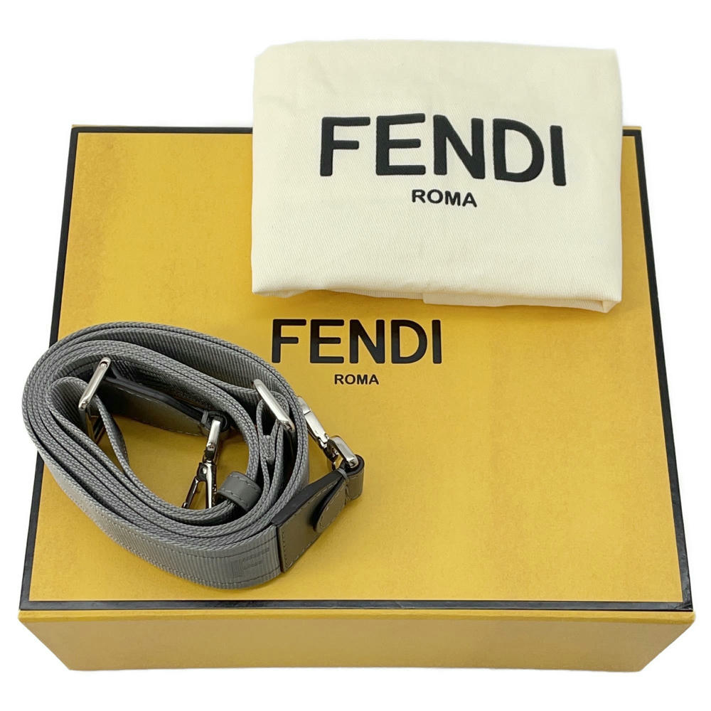 FENDI Peekaboo ICUXCross 2wayBag Gray7VA582 Leather