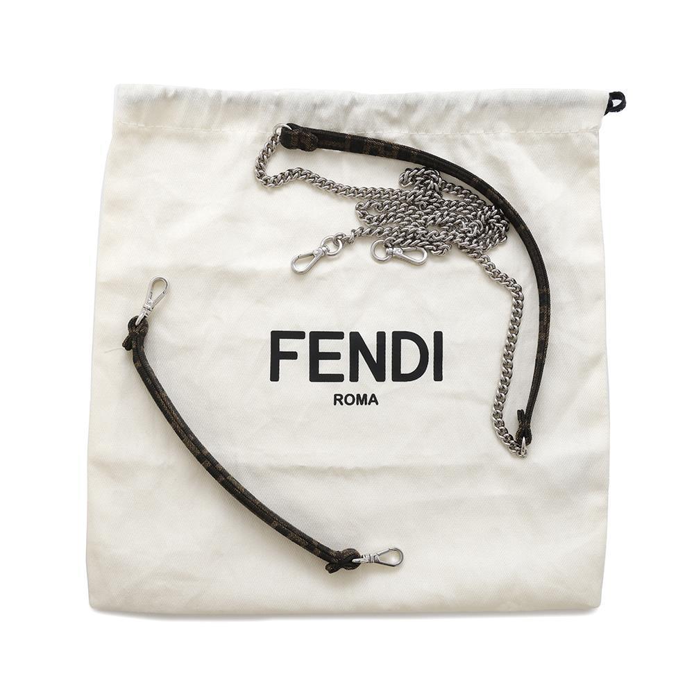 FENDI Mini Baguette Bag Miniryu Brown8BS017 Canvas
