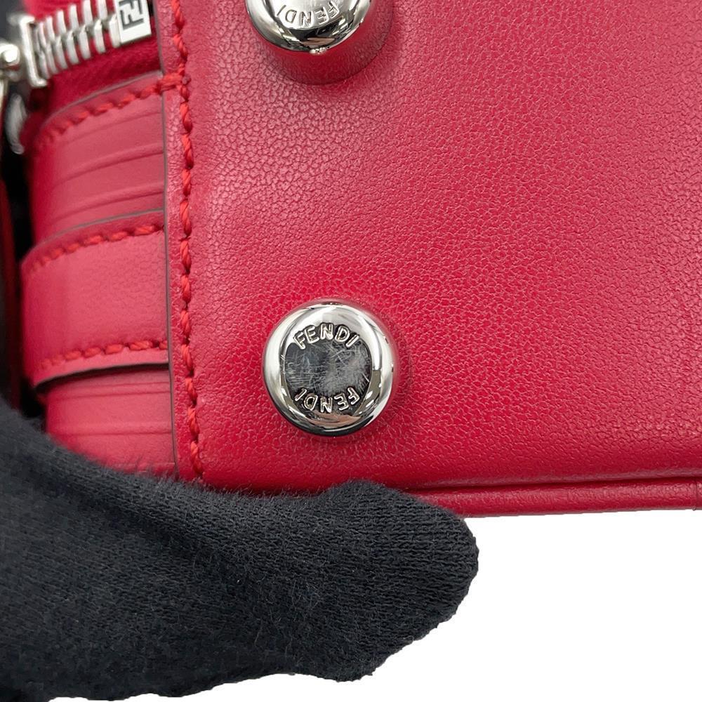 FENDI Travel Mini Bag Shoulder Bag Red7VA542 Leather