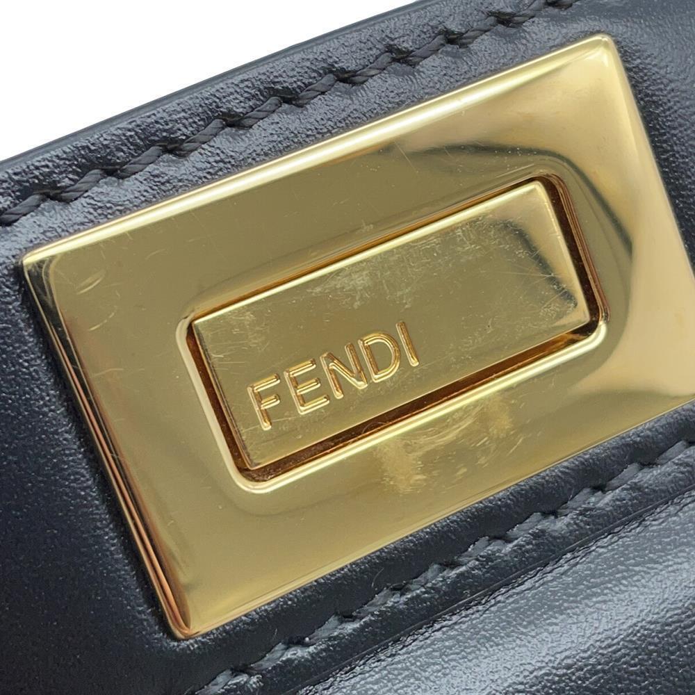 FENDI Peekaboo Iseeu East West 2way Bag Black8BN323 Leather