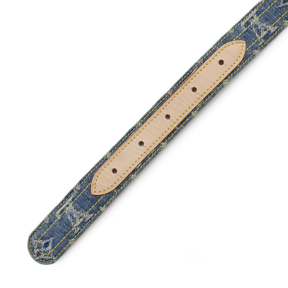 LOUIS VUITTON Belt Belt Size 80 BlueM6921U Monogram Denim