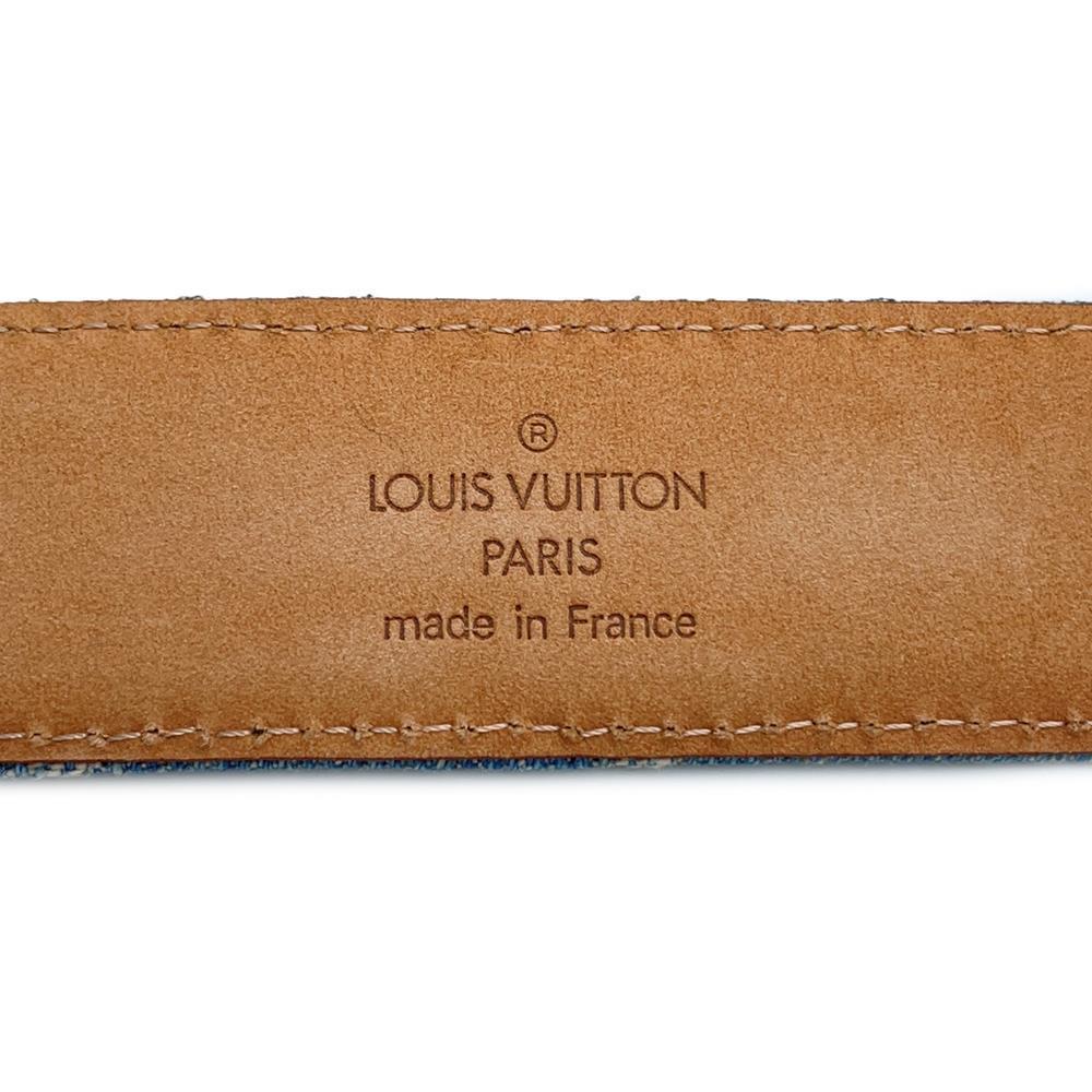 LOUIS VUITTON Belt Belt Size 80 BlueM6921U Monogram Denim