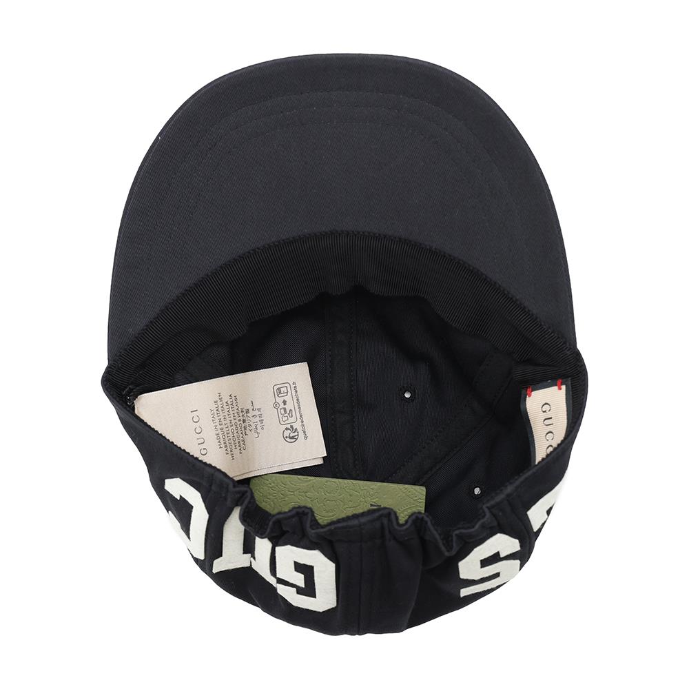 GUCCI Logo baseball cap Size S Black751400 Cotton100%