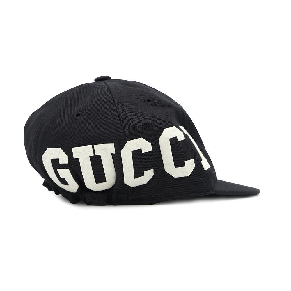 GUCCI Logo baseball cap Size S Black751400 Cotton100%