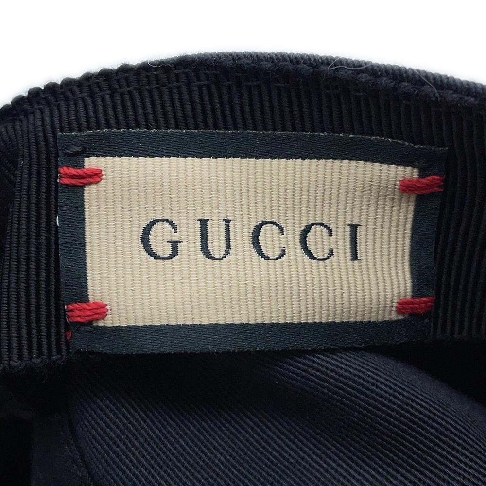 GUCCI Logo baseball cap Size S Black751400 Cotton100%