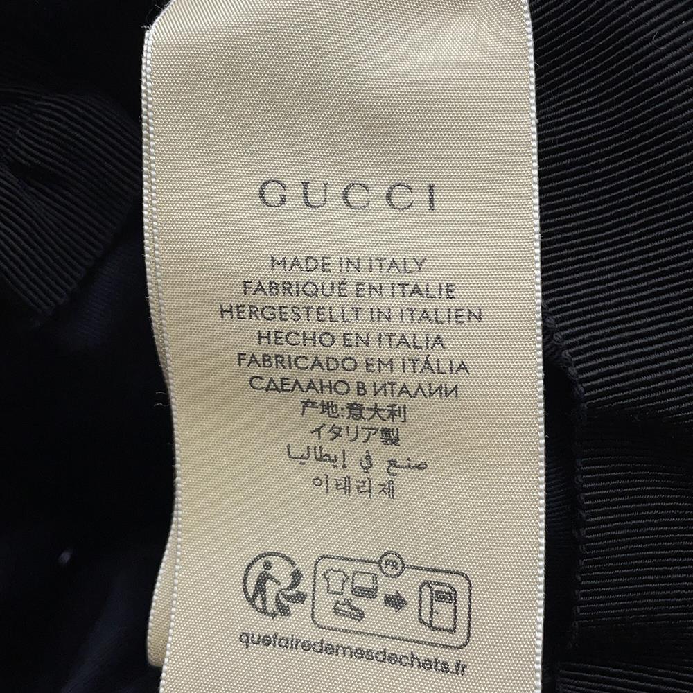 GUCCI Logo baseball cap Size S Black751400 Cotton100%