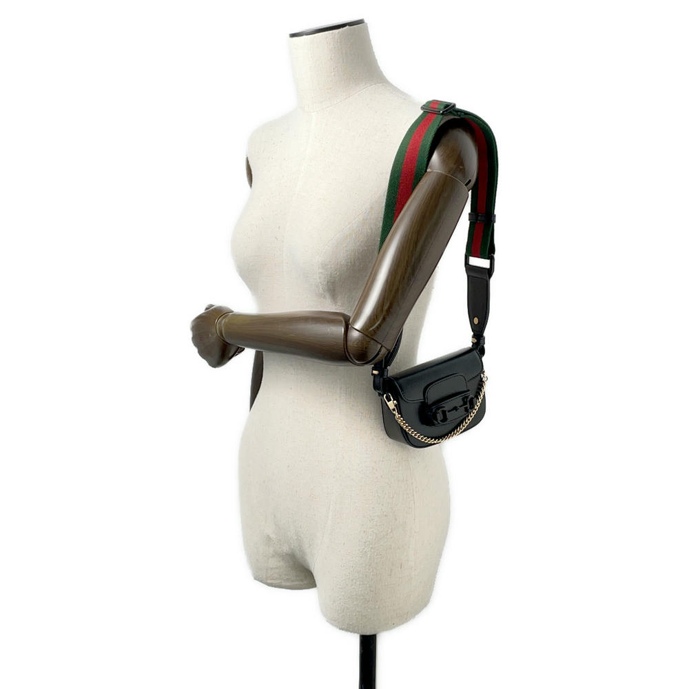 GUCCI Horsebit 1955 2WAYShoulder Bag Black726863 Leather