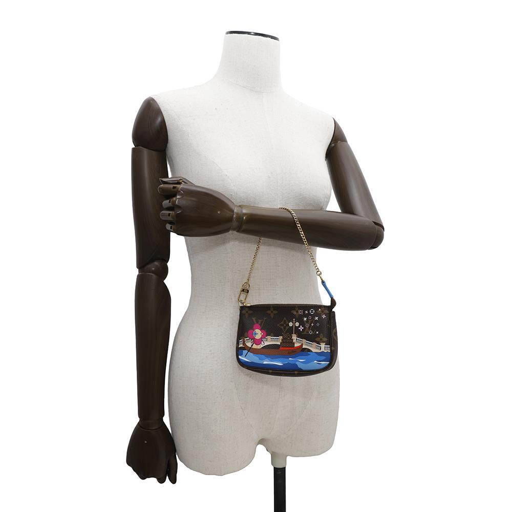 LOUIS VUITTON Mini Pochette Accessoires Vivienne BlueM68489 Monogram