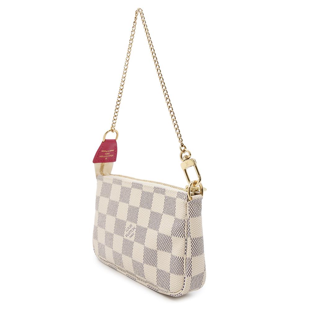 LOUIS VUITTON Mini Pochette Accessoires BeigeN62200 Damier Azur