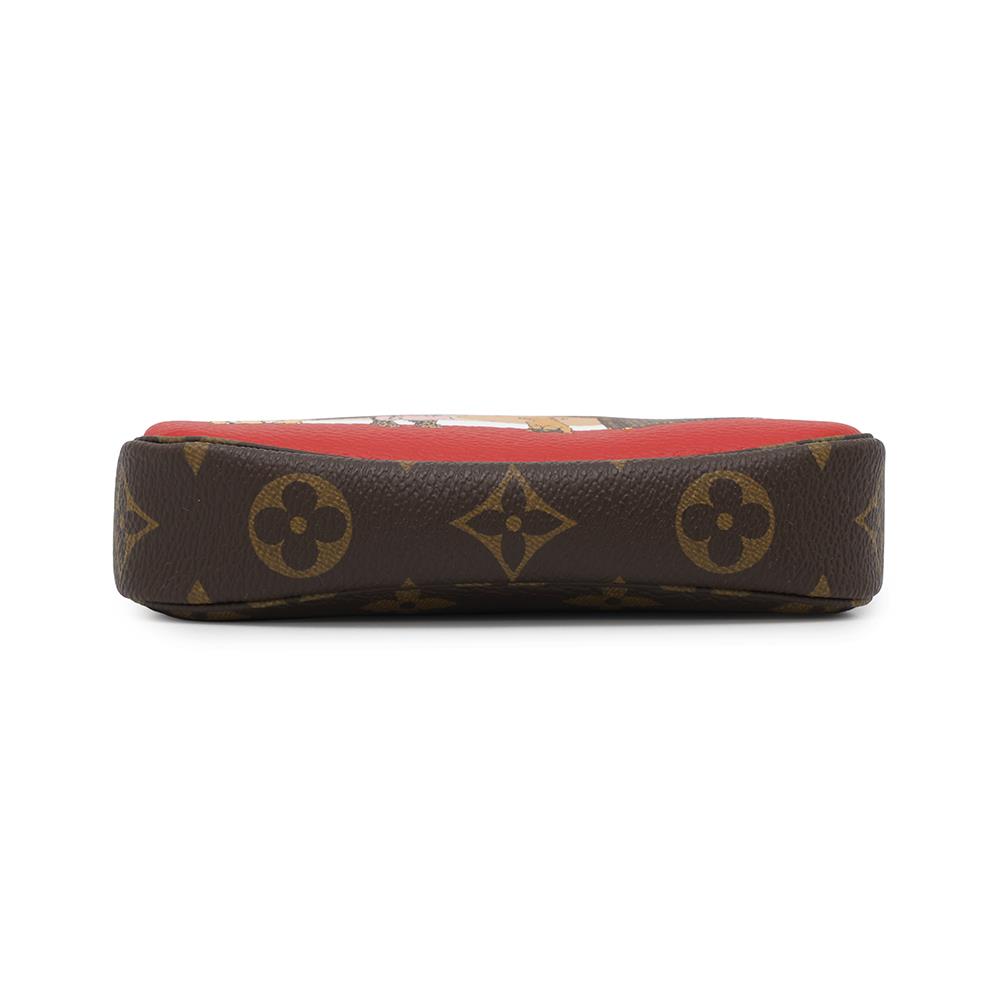 LOUIS VUITTON Mini Pochette Accessoires RedM63830 Monogram