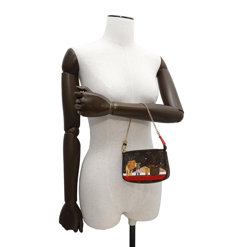 LOUIS VUITTON Mini Pochette Accessoires RedM63830 Monogram