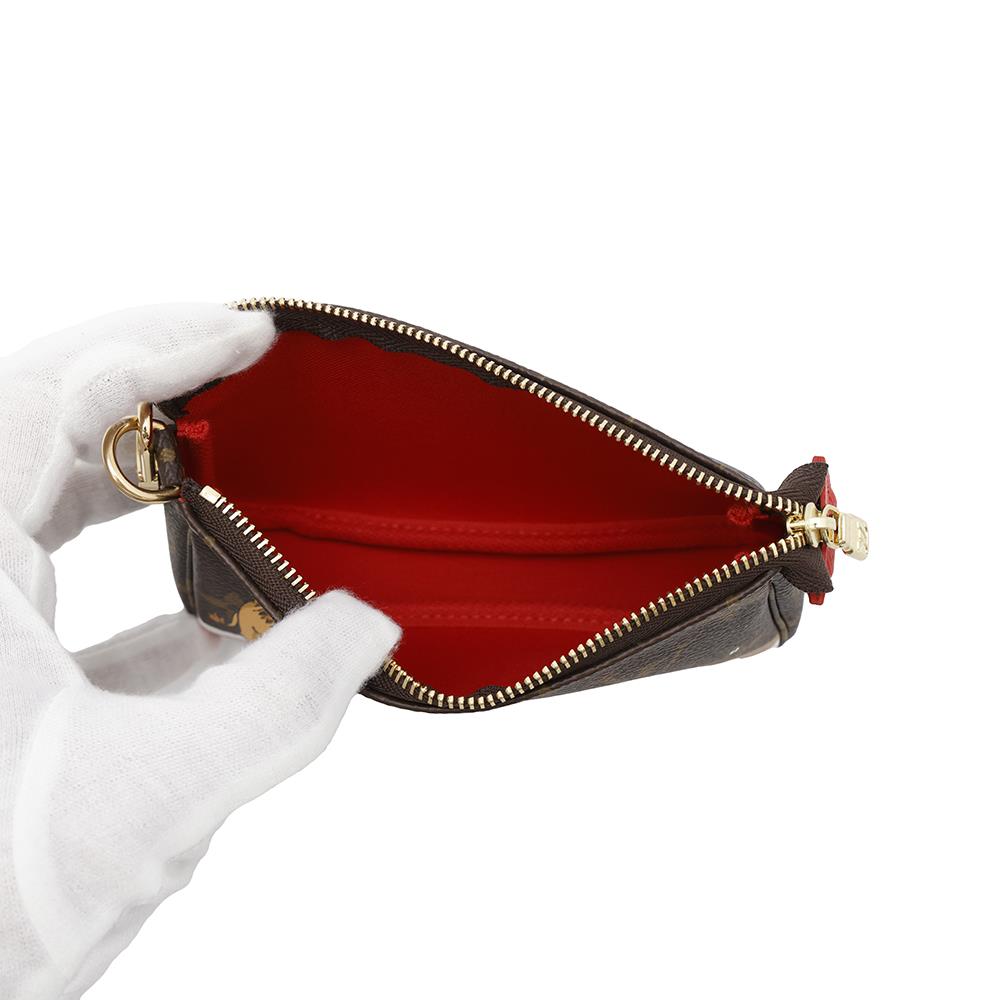 LOUIS VUITTON Mini Pochette Accessoires RedM63830 Monogram